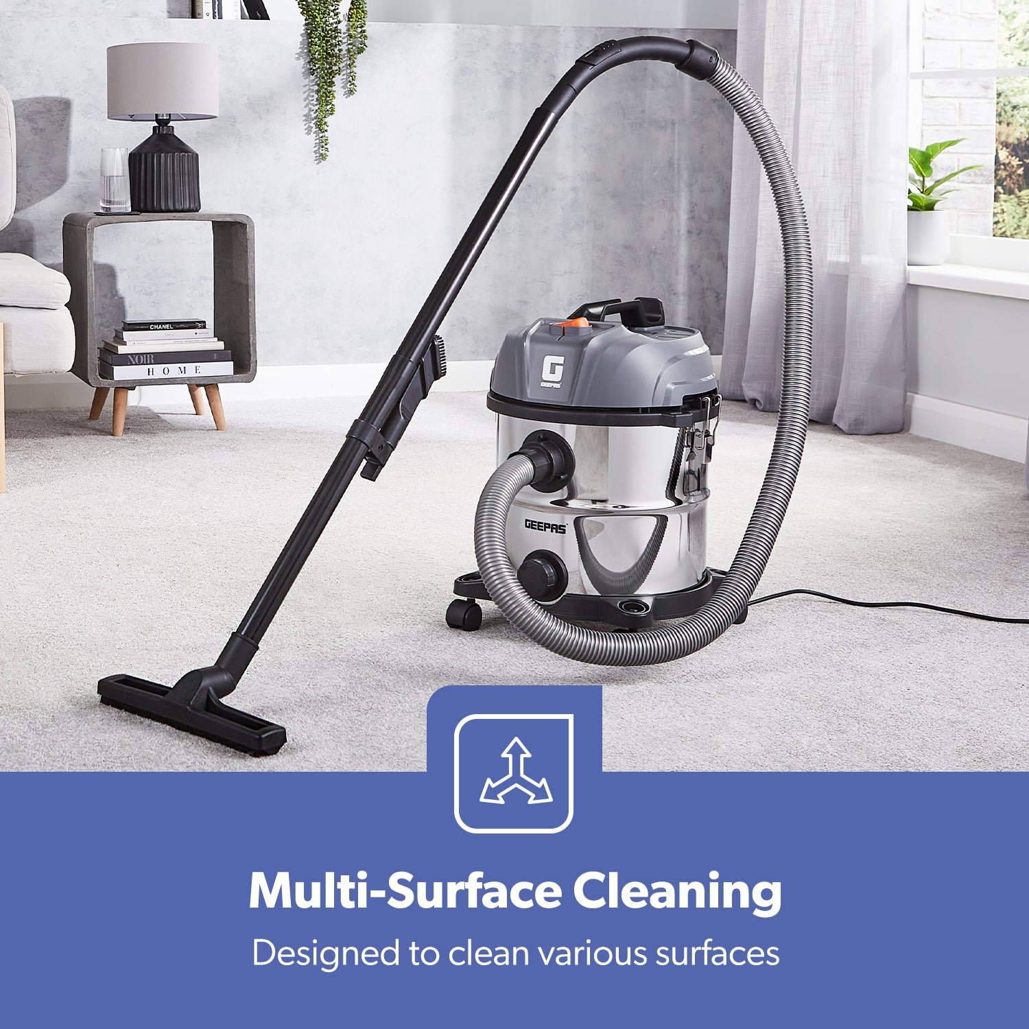 1400W Wet & Dry Bagless Drum Vacuum Cleaner 20L