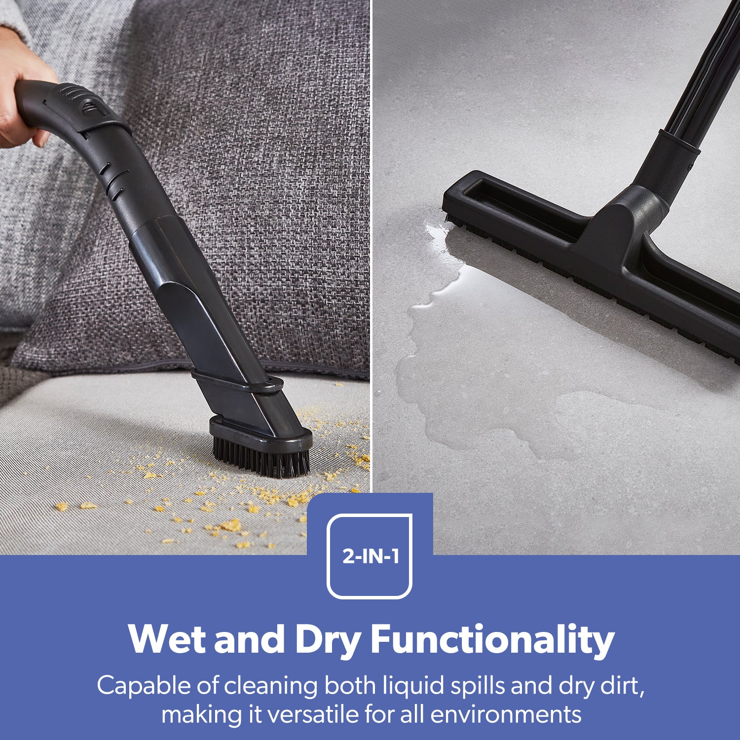 1400W Wet & Dry Bagless Drum Vacuum Cleaner 20L