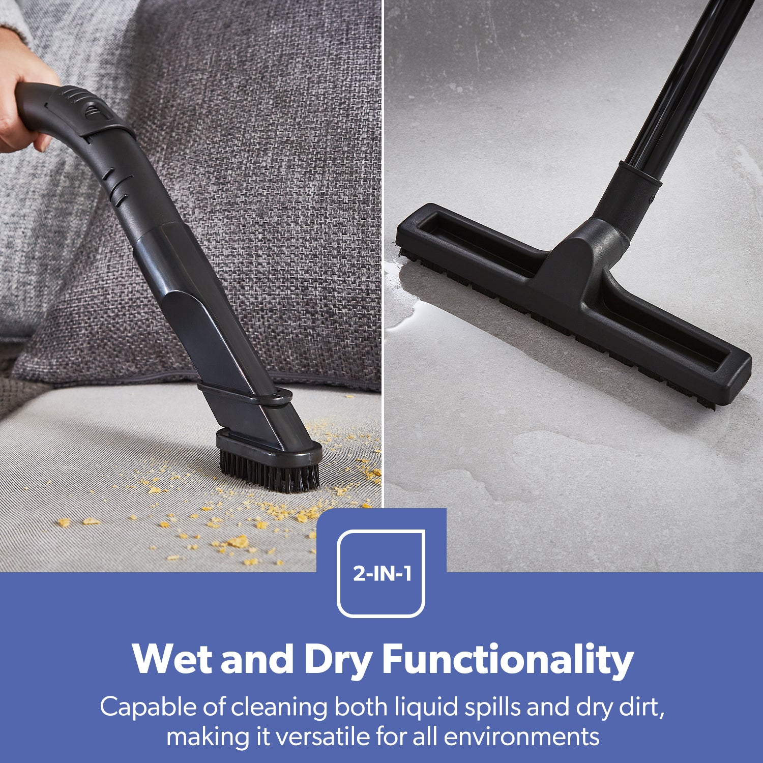 1400W Wet & Dry Bagless Drum Vacuum Cleaner 30L