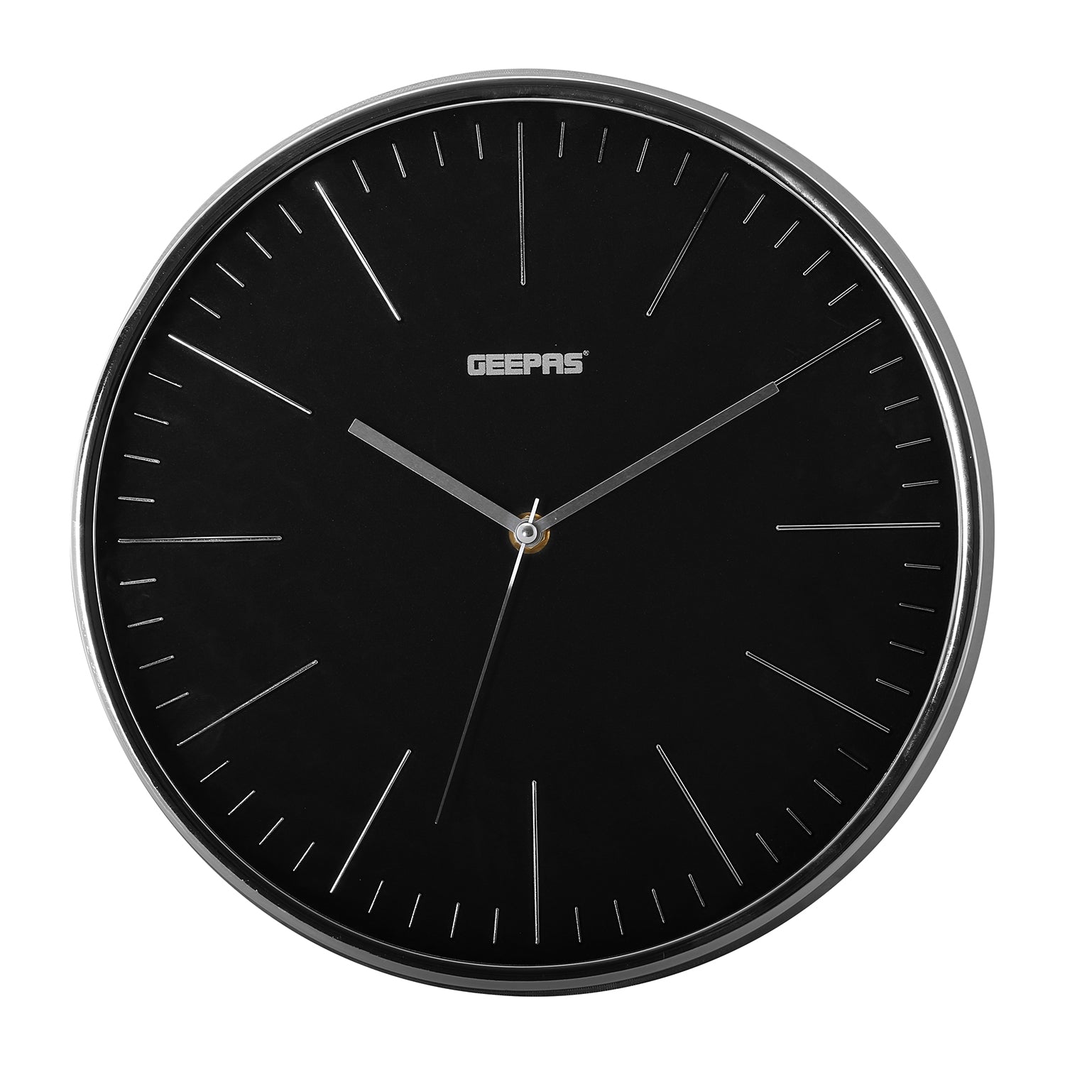 3D Numbers Black Wall Clock with Glass Cover