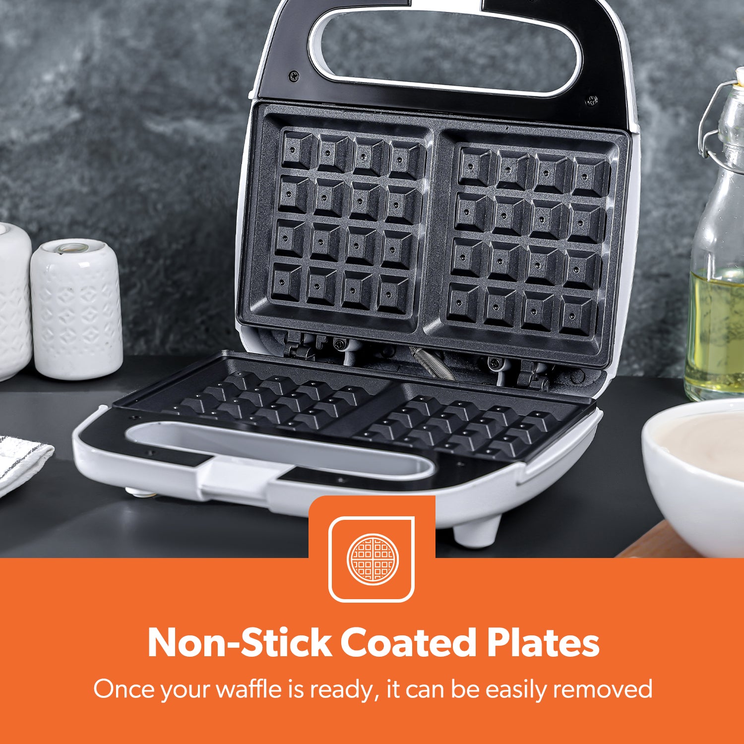 Two-Slice Non-Stick Belgian Waffle Maker