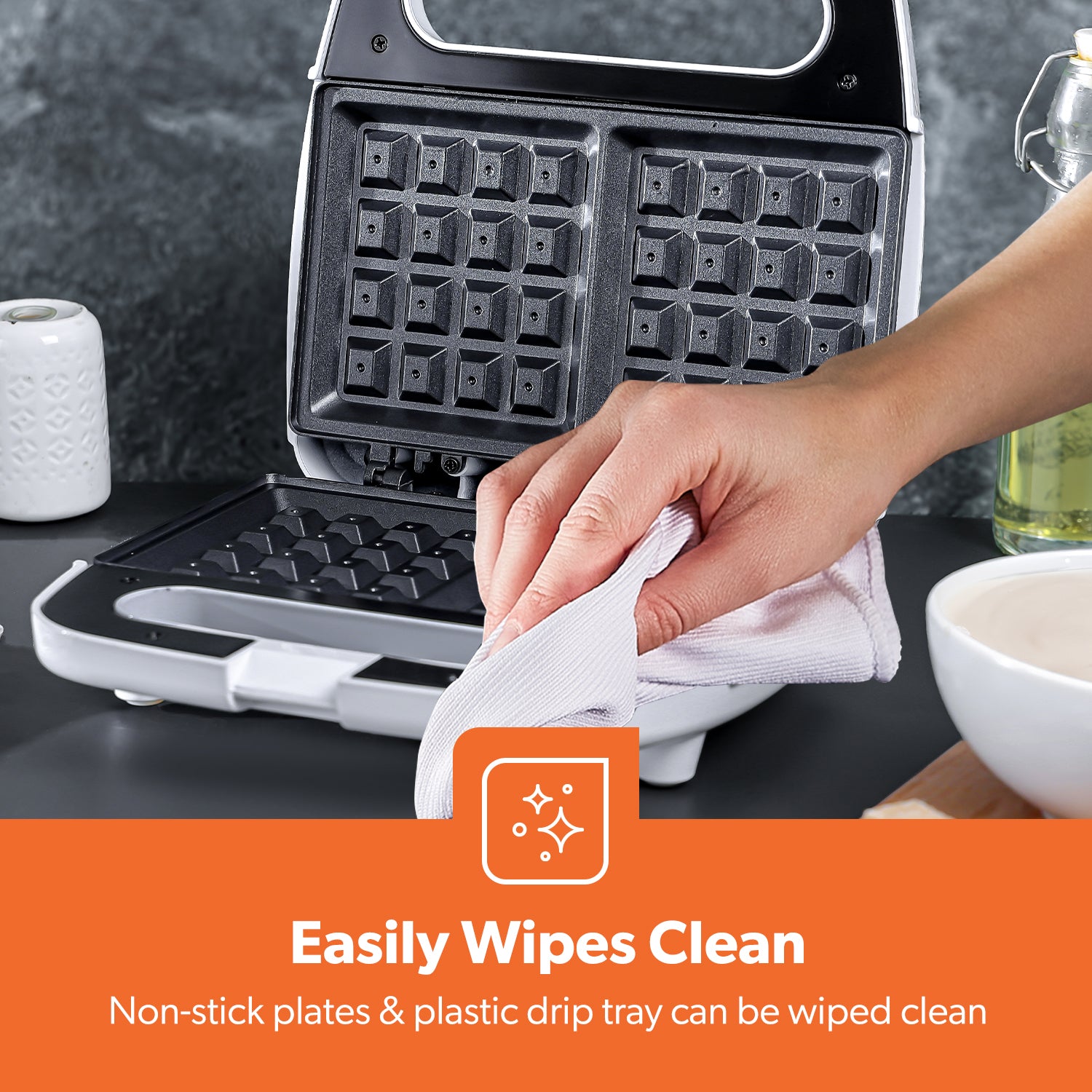 Two-Slice Non-Stick Belgian Waffle Maker