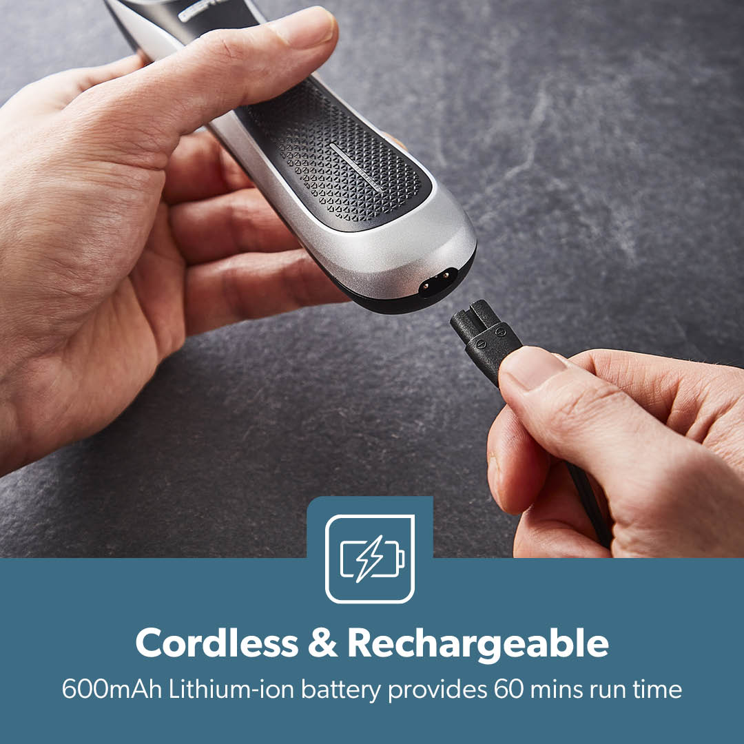 Pro Shield Rechargeable Hair and Beard Trimmer With Light