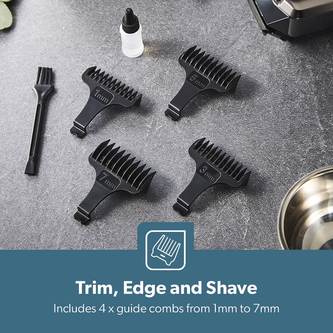 Waterproof Chrome Rechargeable Hair and Beard Trimmer