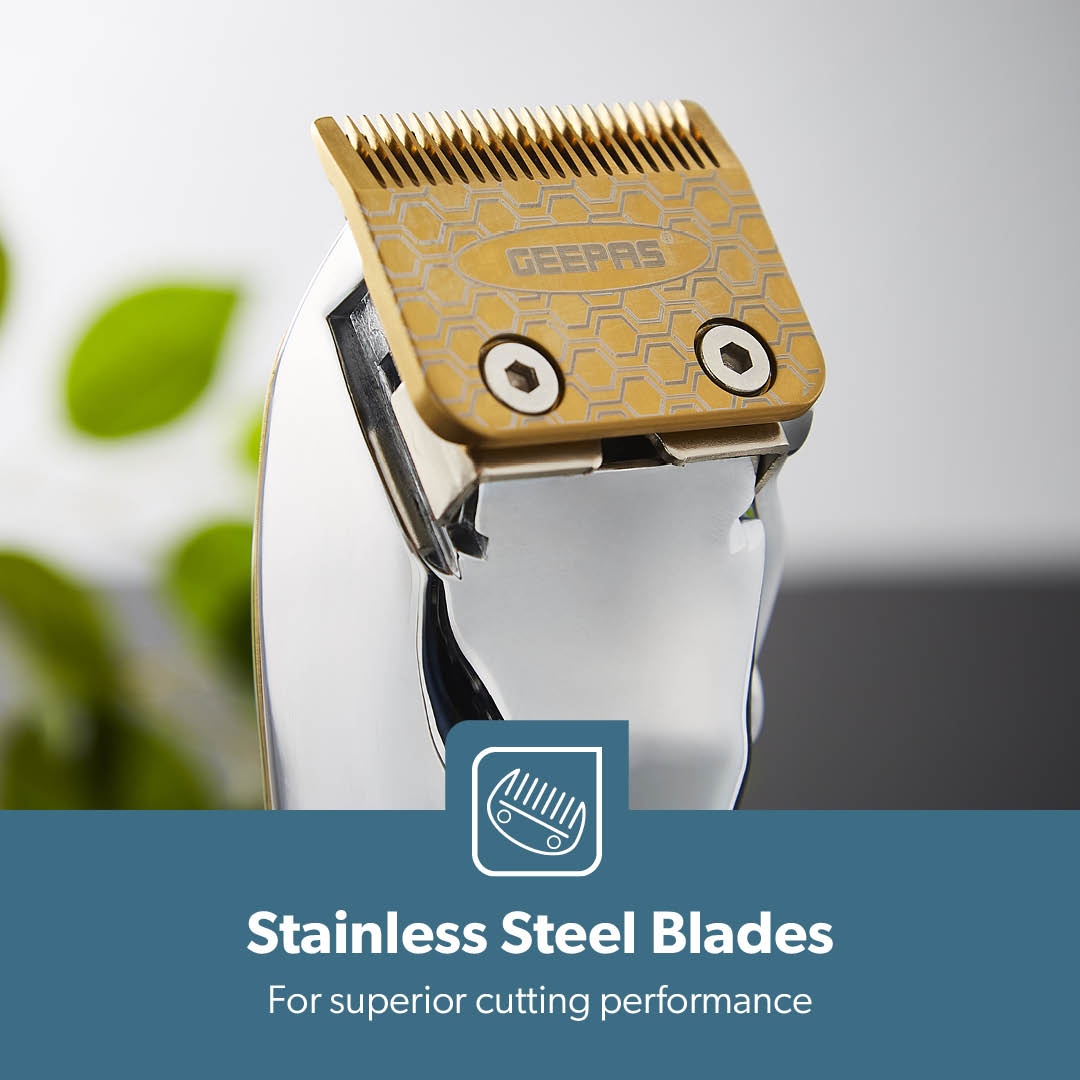 Professional Golden Hair Clipper and Precision Trimmer
