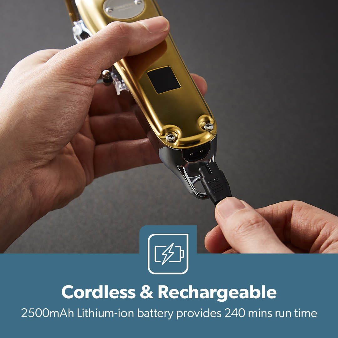 Professional Golden Hair Clipper and Precision Trimmer