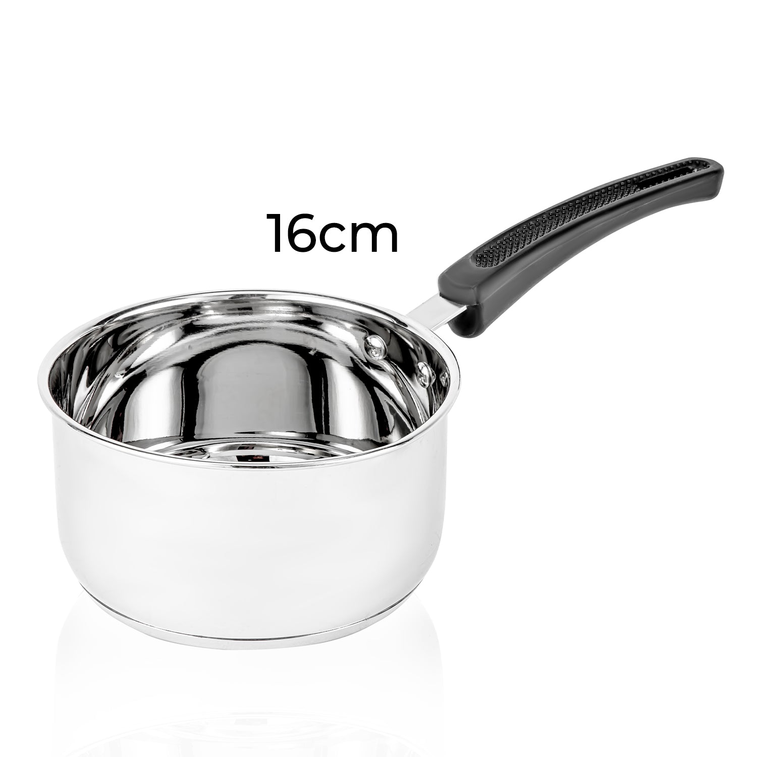 16cm Stainless Steel Heavy-Gauge Tri-Ply Saucepan