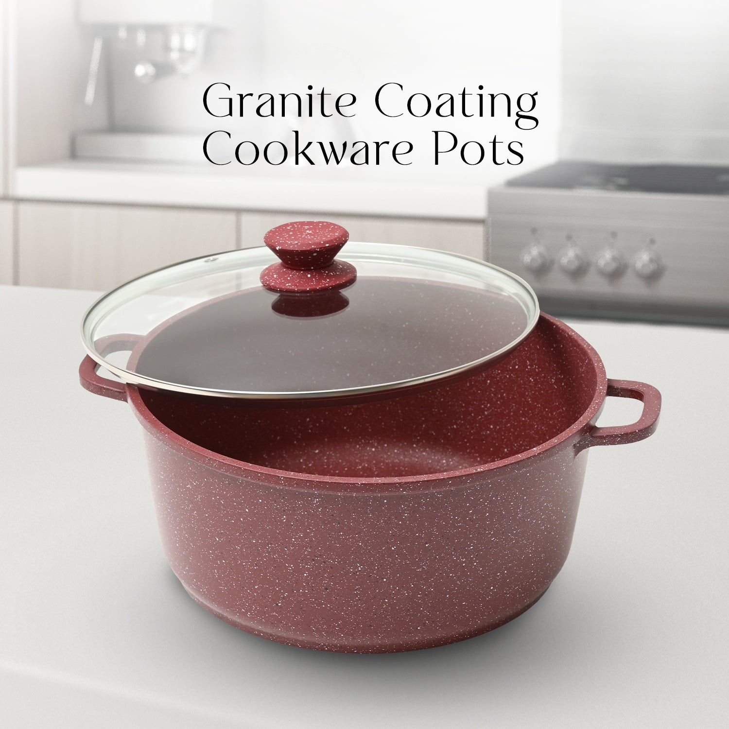5-Piece Red Non-Stick Die-Cast Aluminium Cookware Set