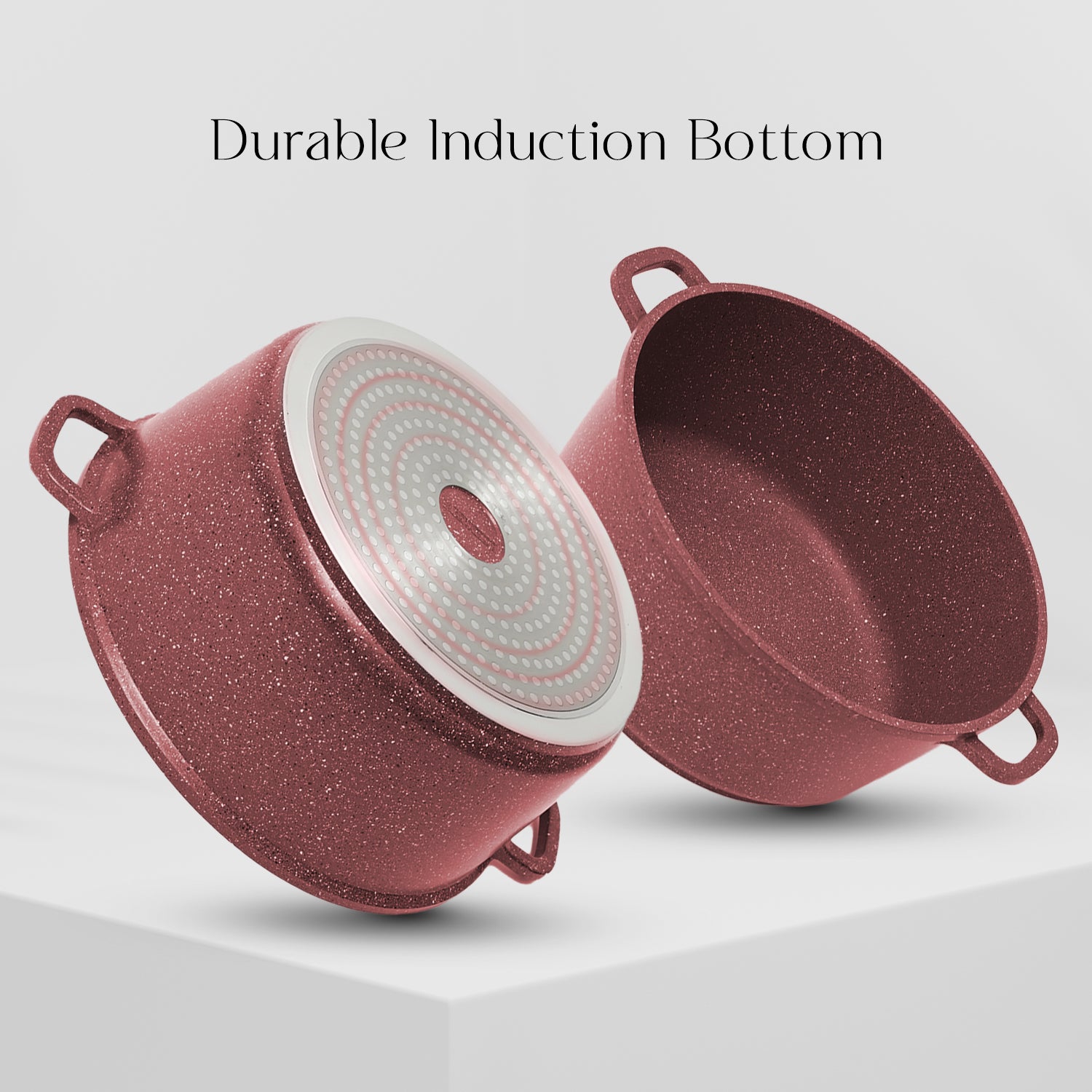 5-Piece Red Non-Stick Die-Cast Aluminium Cookware Set