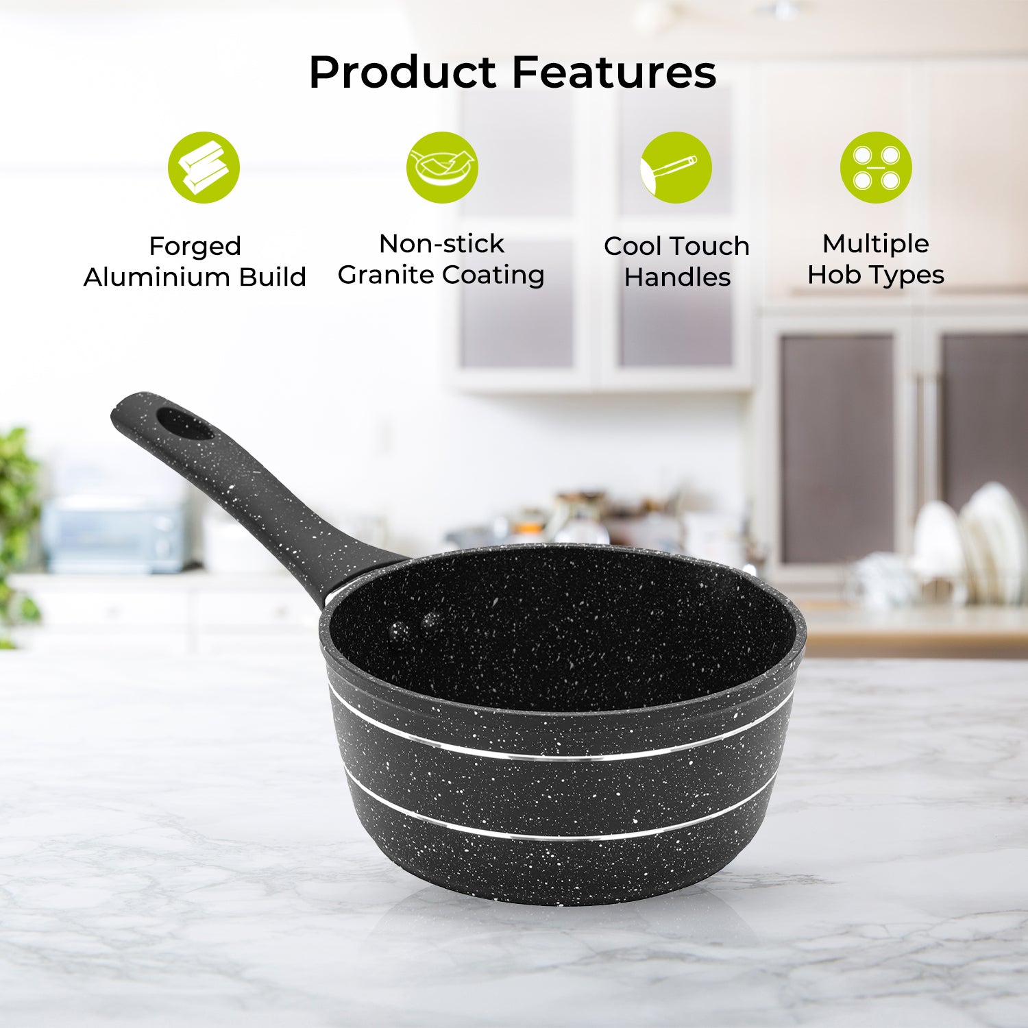 14cm Lightweight 5-Ply Non-Stick Saucepan