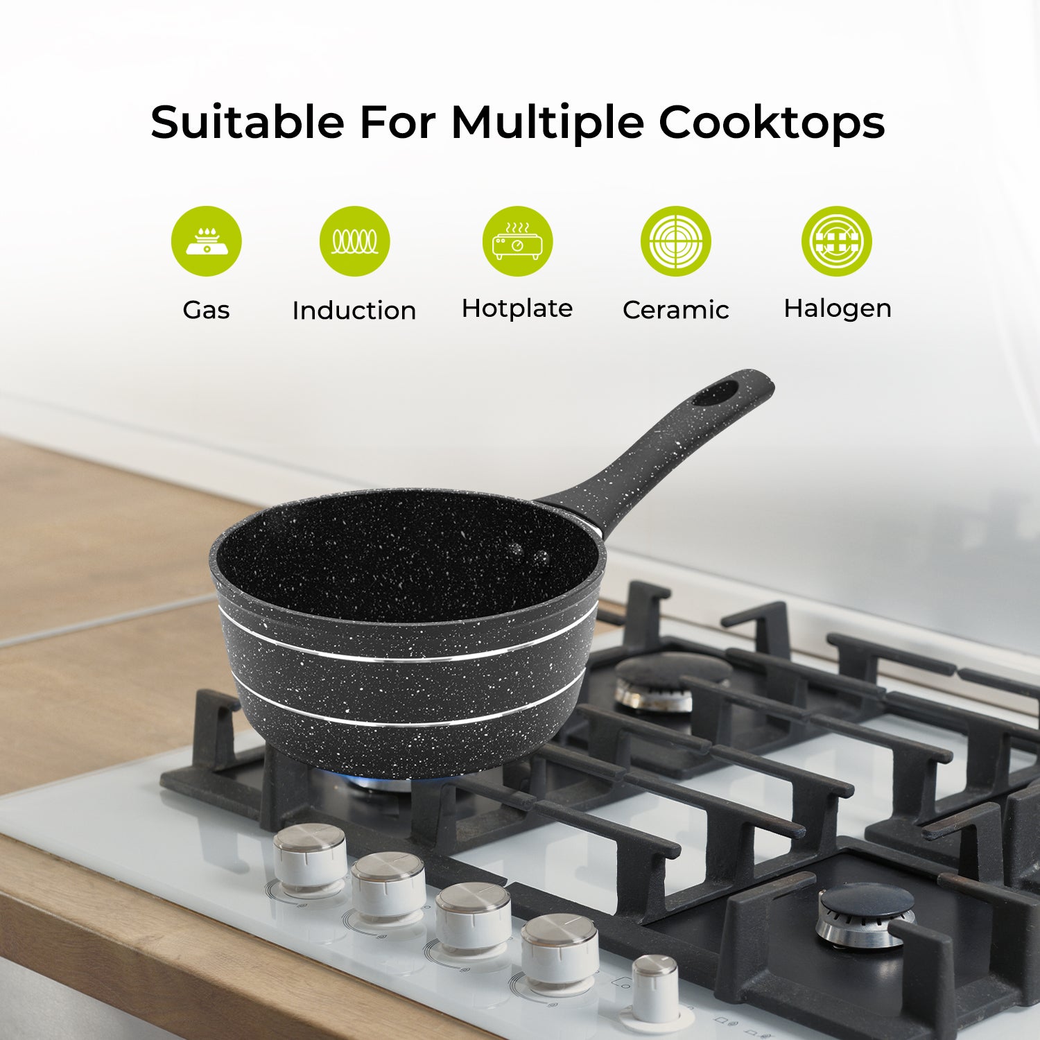14cm Lightweight 5-Ply Non-Stick Saucepan