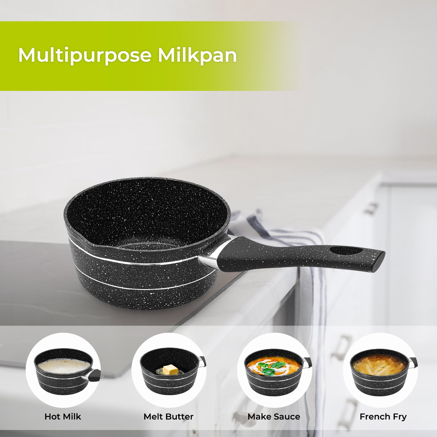 14cm Lightweight 5-Ply Non-Stick Saucepan