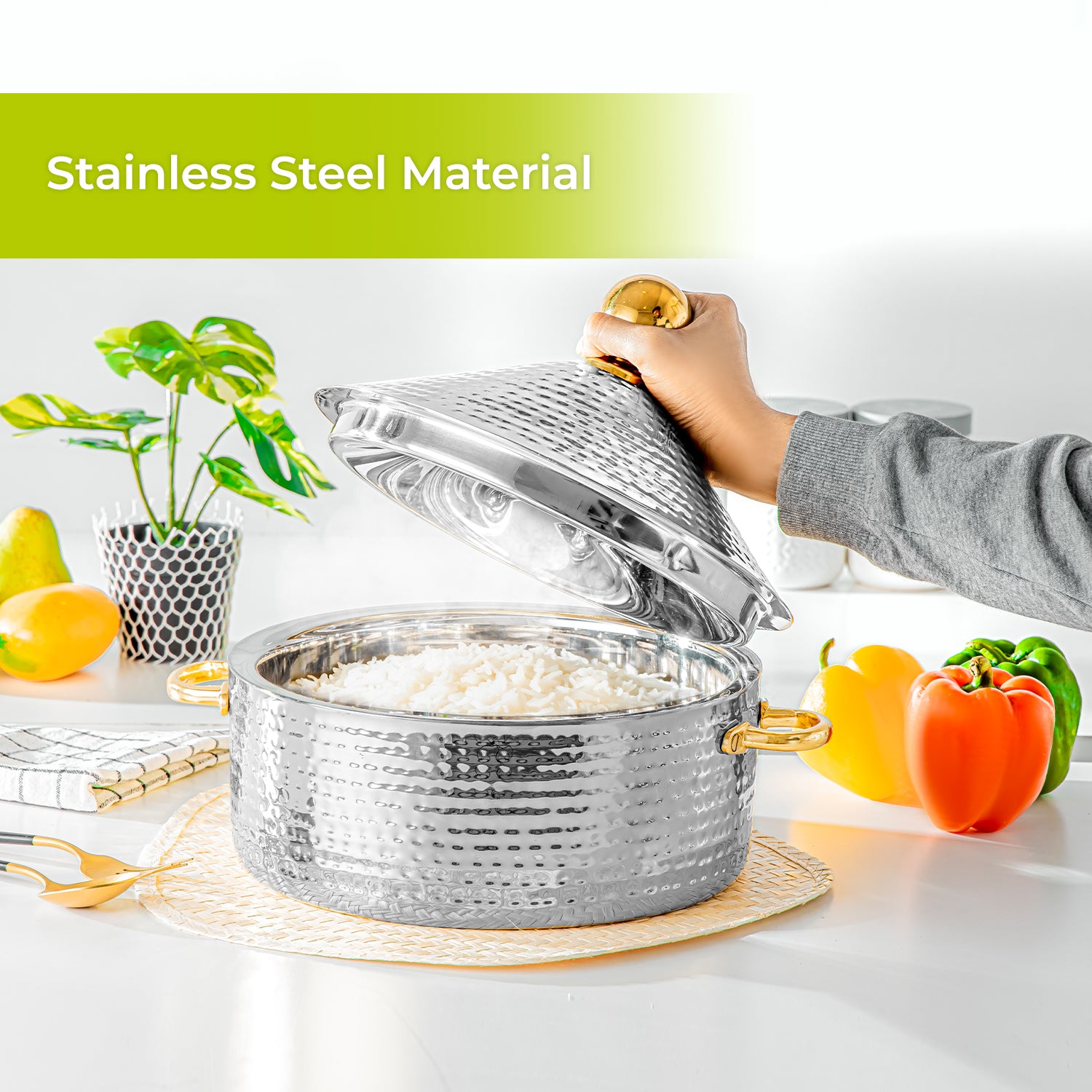 3L Stainless Steel Insulated Monarch Cornetto Serving Dish