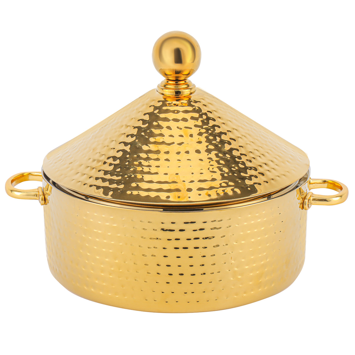 4L Stainless Steel Gold Cornetto Monarch Serving Dish