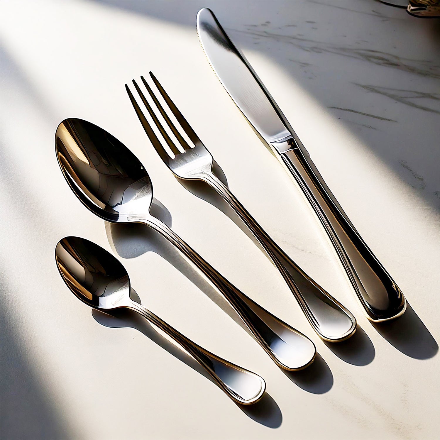 Matt Stainless Steel 16-Piece Cutlery Set Tableware