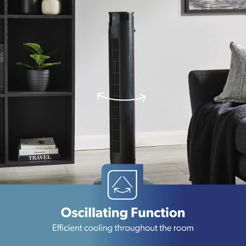 37" Smart Tower Fan With Remote Control - Natural Breeze Mode