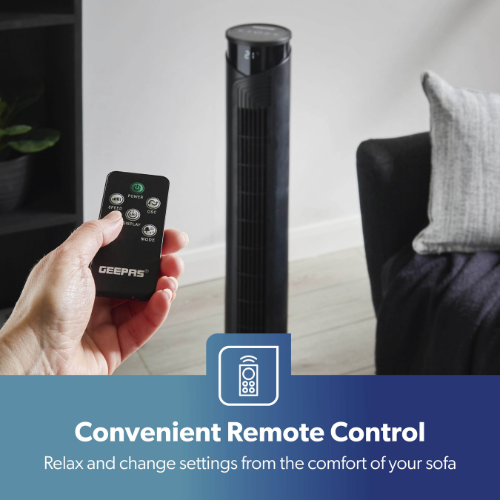 37" Smart Tower Fan With Remote Control - Natural Breeze Mode