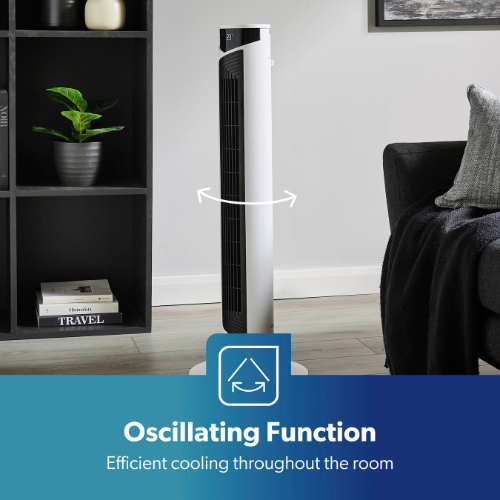 37-Inch Digital Oscillating Tower Fan With Remote Control
