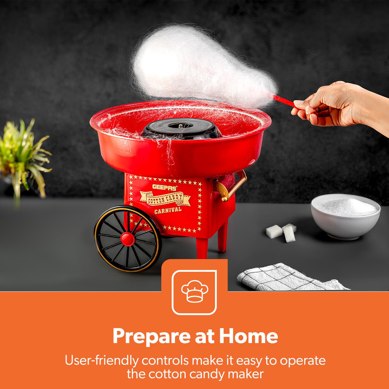 Mini Red Retro Carnival Candy Floss Machine