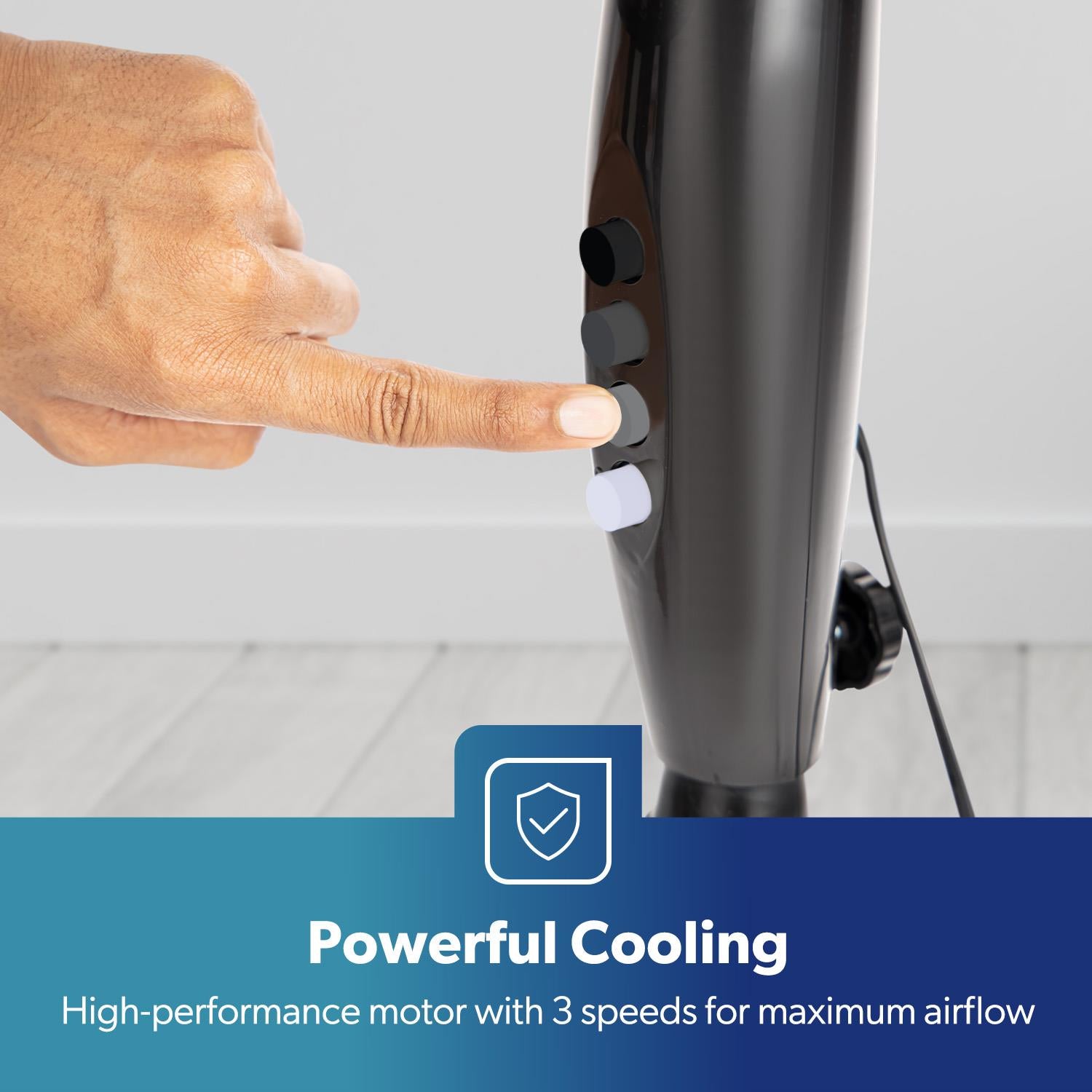 16" Oscillating Pedestal Fan Adjustable Height & 3-Speed