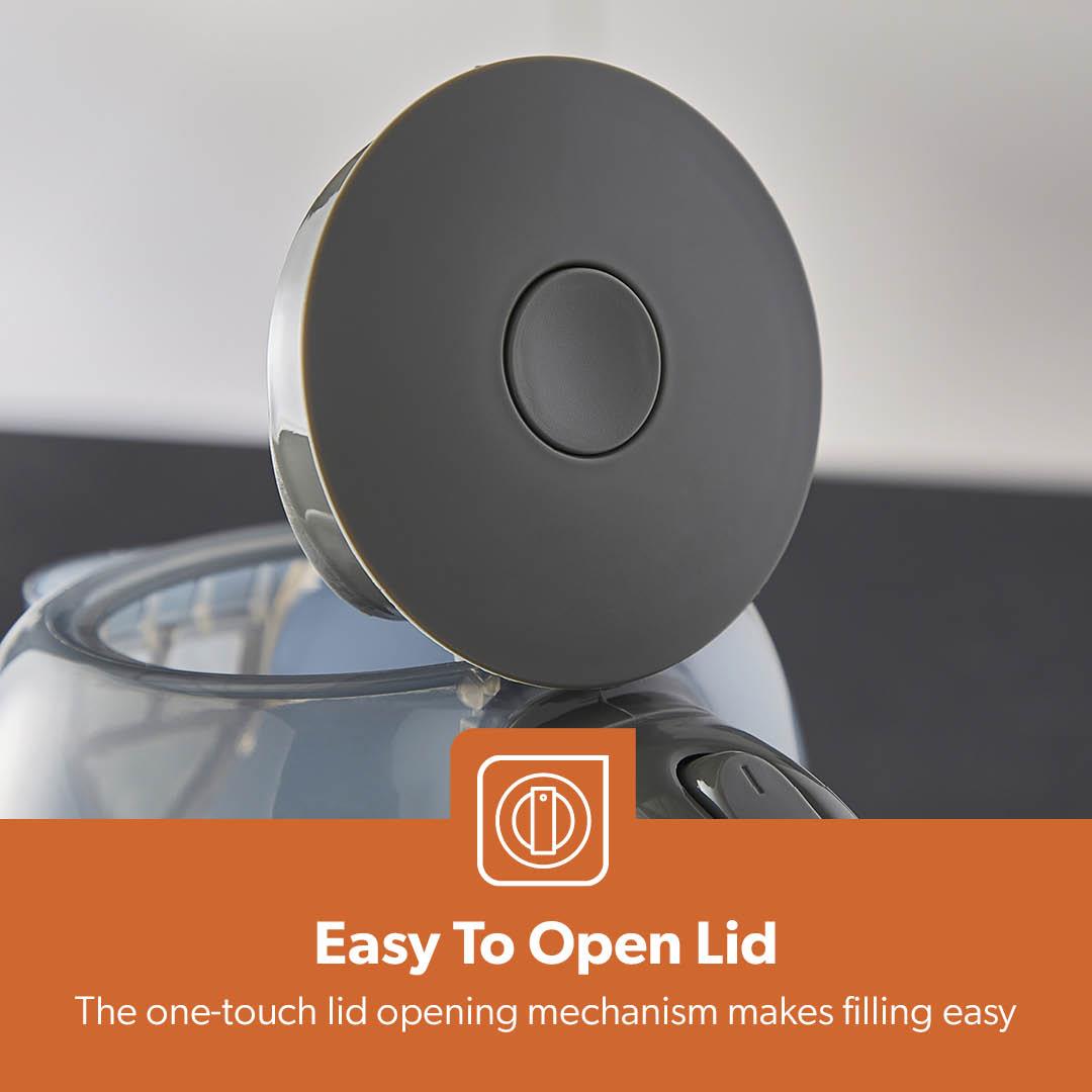 2200W Illuminating Electric Jug Kettle 1.7L In Grey