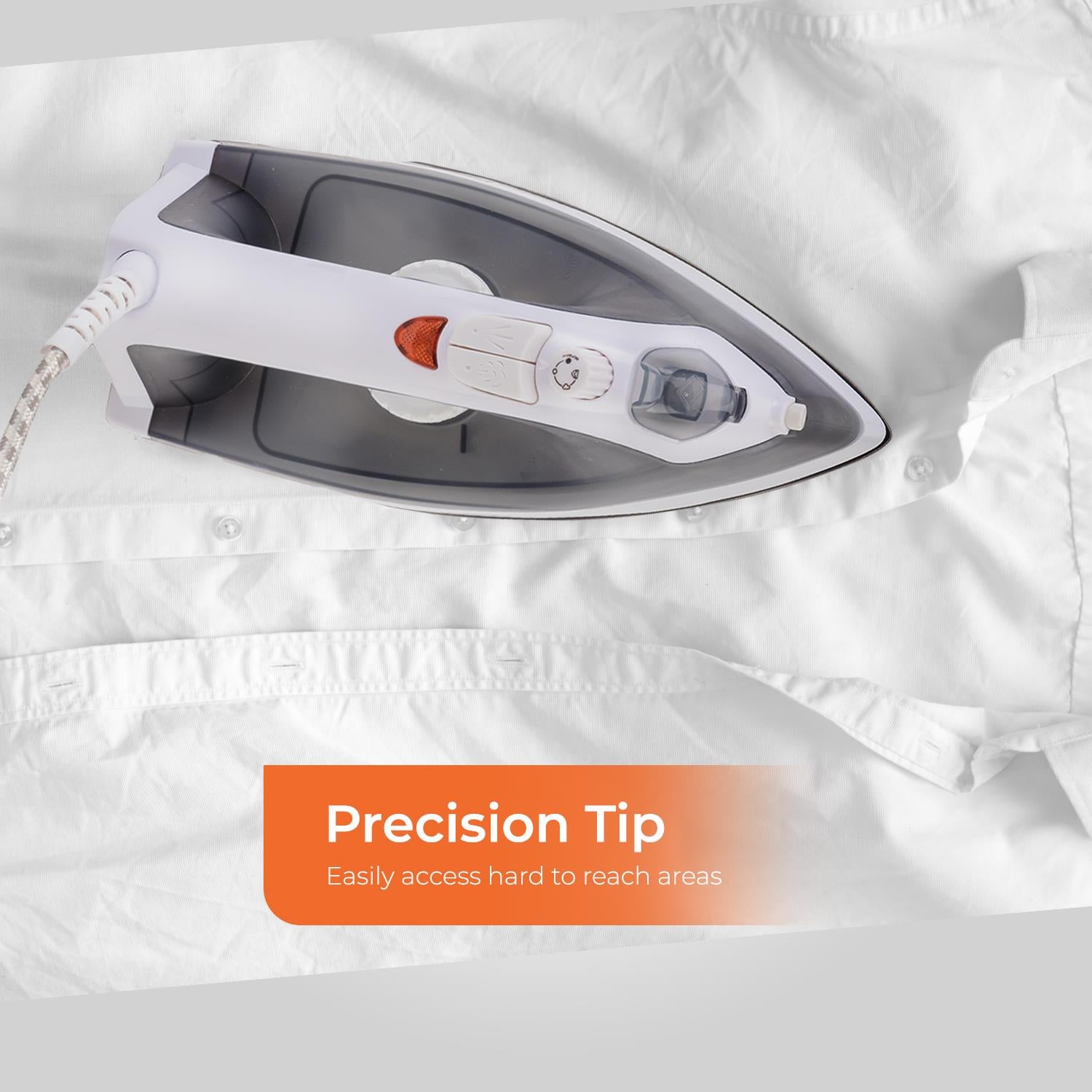 1600W Non-Stick Soleplate Dry/Steam Iron (Grey & Blue)