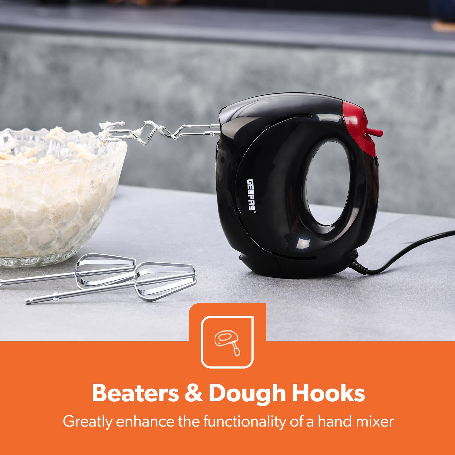 Hand Mixer & Hand Blender Whisk Handheld Black Bundle