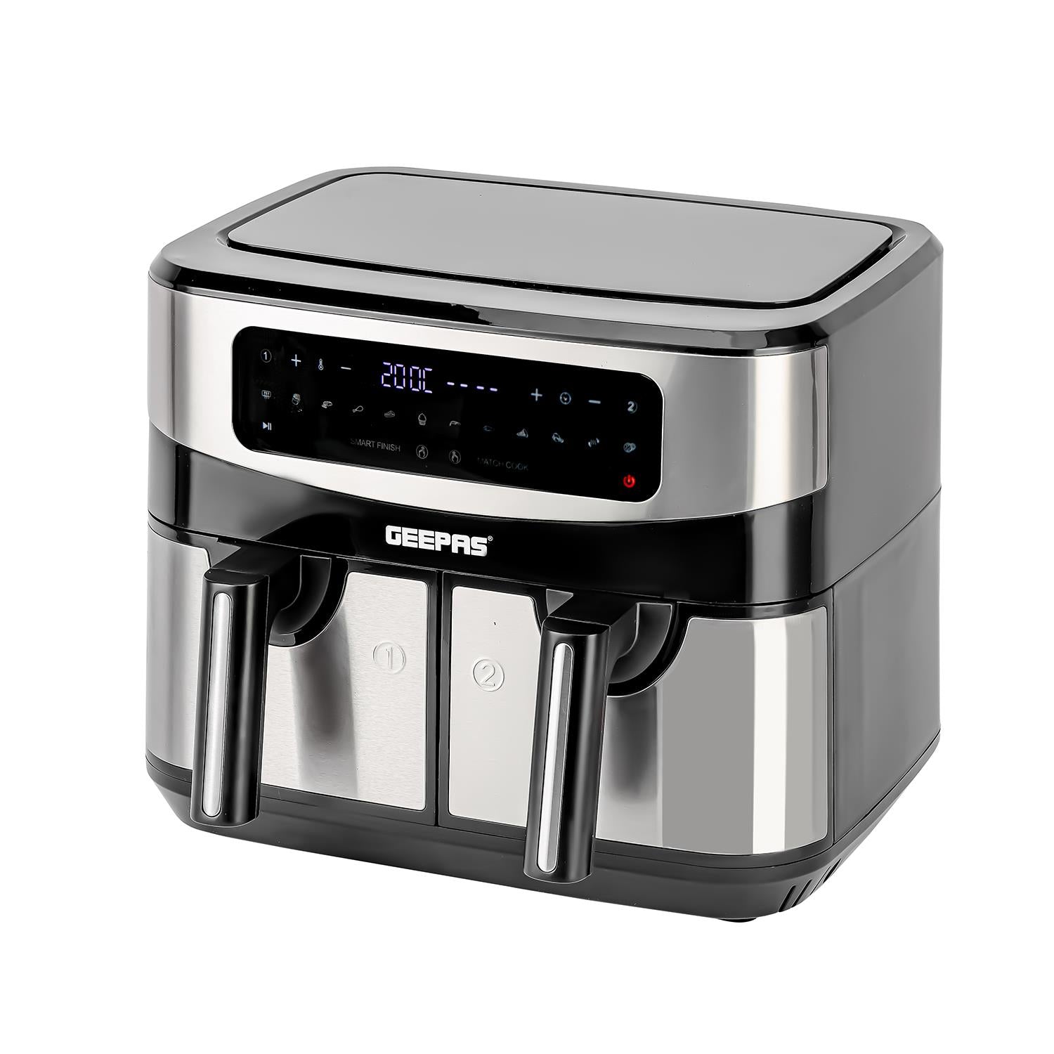 9L Twin XL Vortex Dual Basket Air Fryers Rapid - Digital Touchscreen