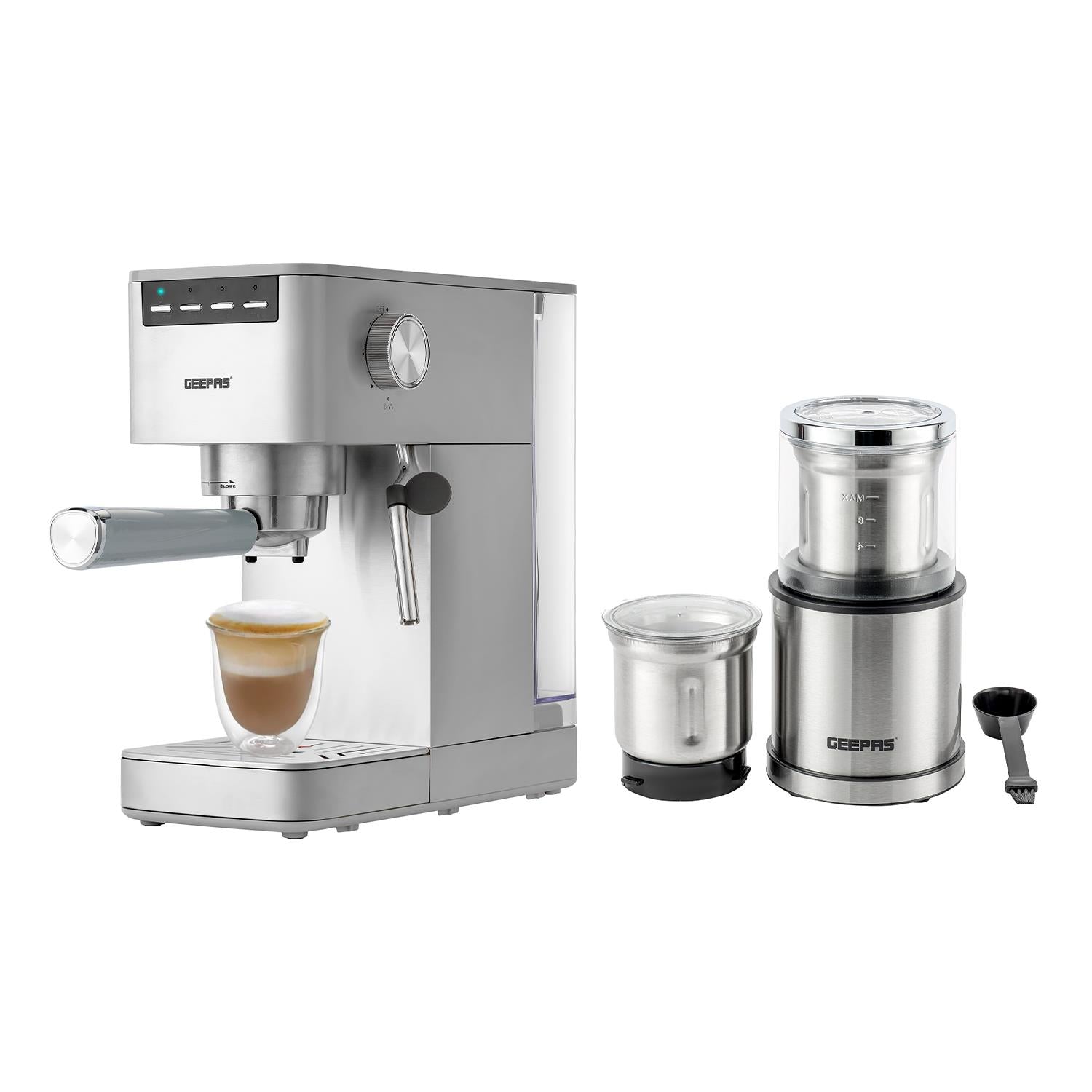 1450W Cappuccino Coffee Machine & 200W Coffee Grinder Set