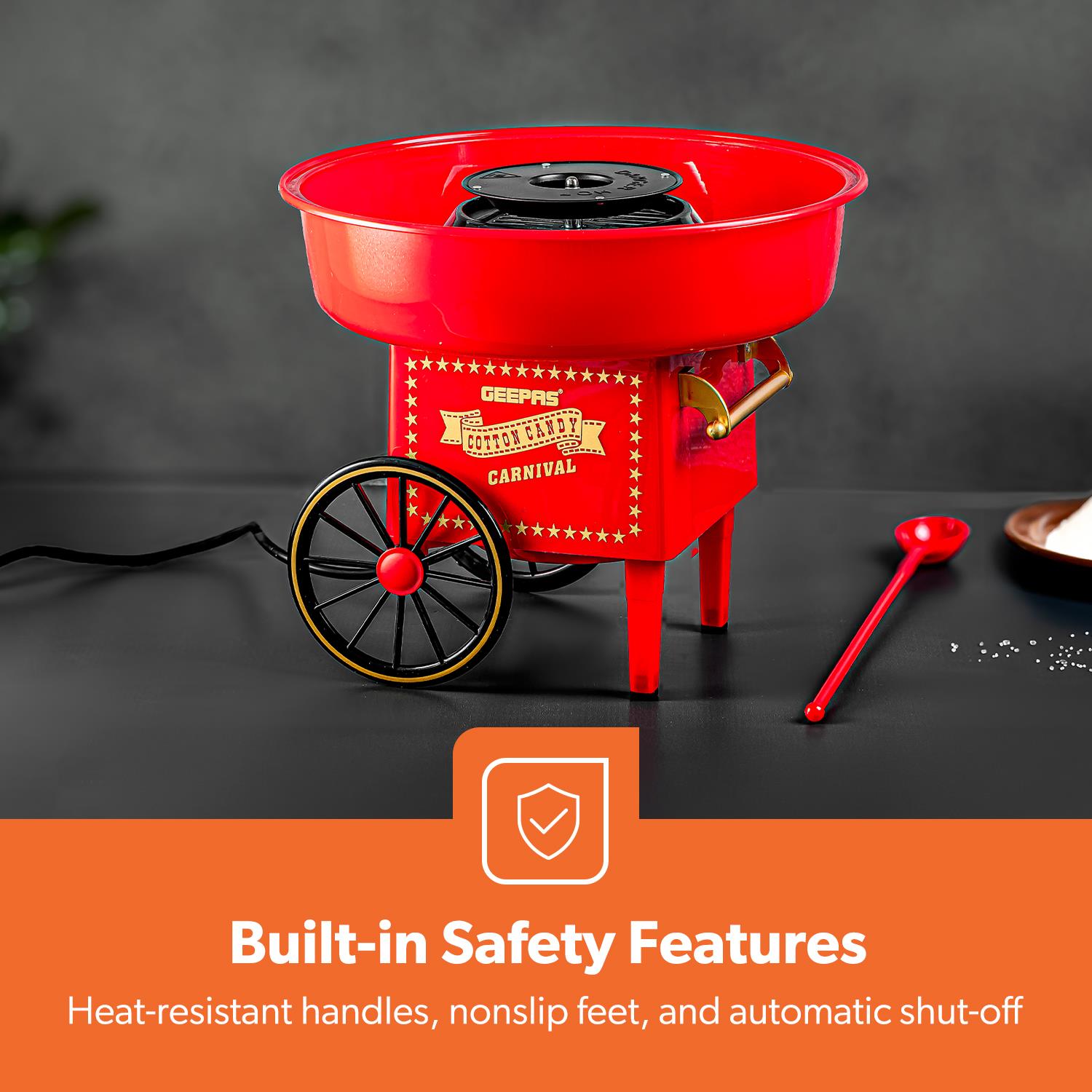 Mini Red Retro Carnival Candy Floss Machine