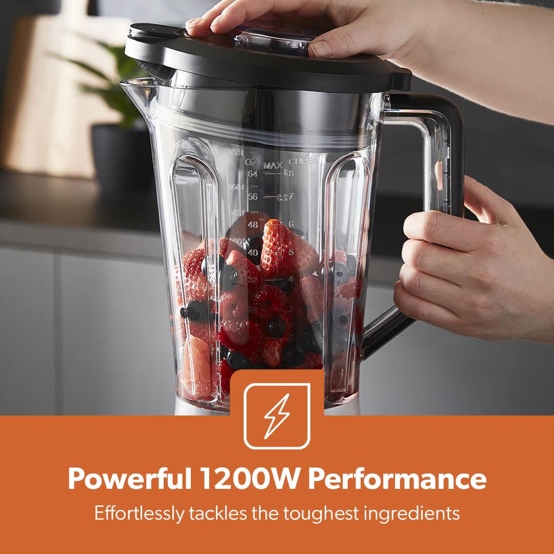 1.8L Quad-Blade 1200W Stand Blender With Variable Speed & Pulse