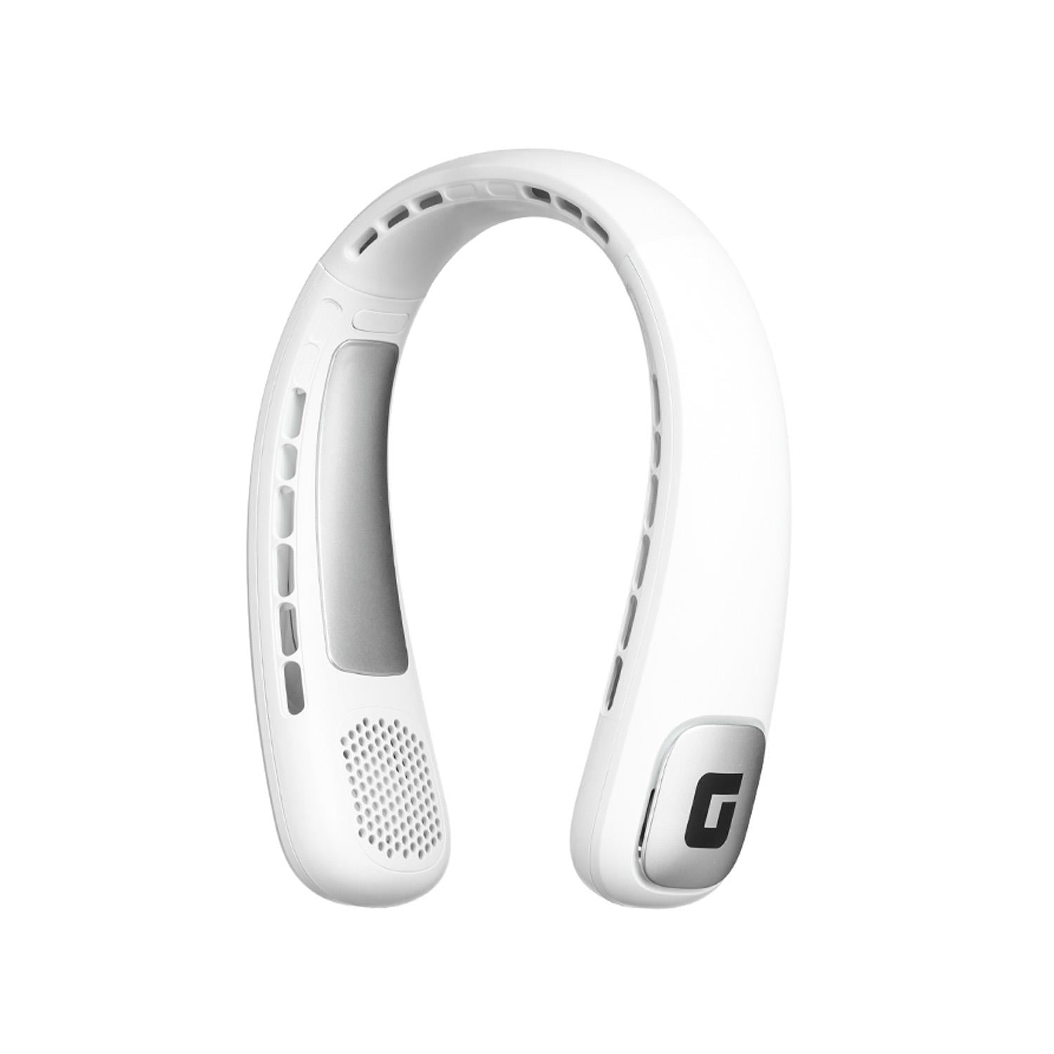 White 2000mAh 3-Speed Quiet Neck Fan 6hr Run Time