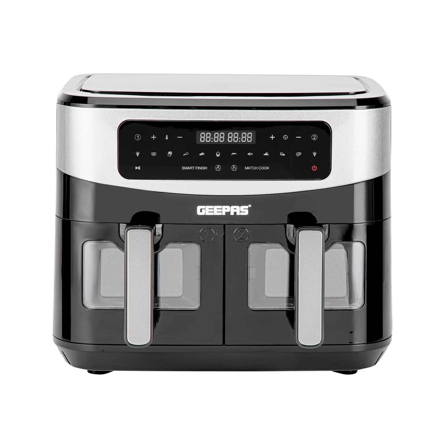 9L Twin XL Vortex Dual Basket Air Fryers Rapid - Digital Touchscreen