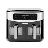 9L Twin XL Vortex Dual Basket Air Fryers Rapid - Digital Touchscreen