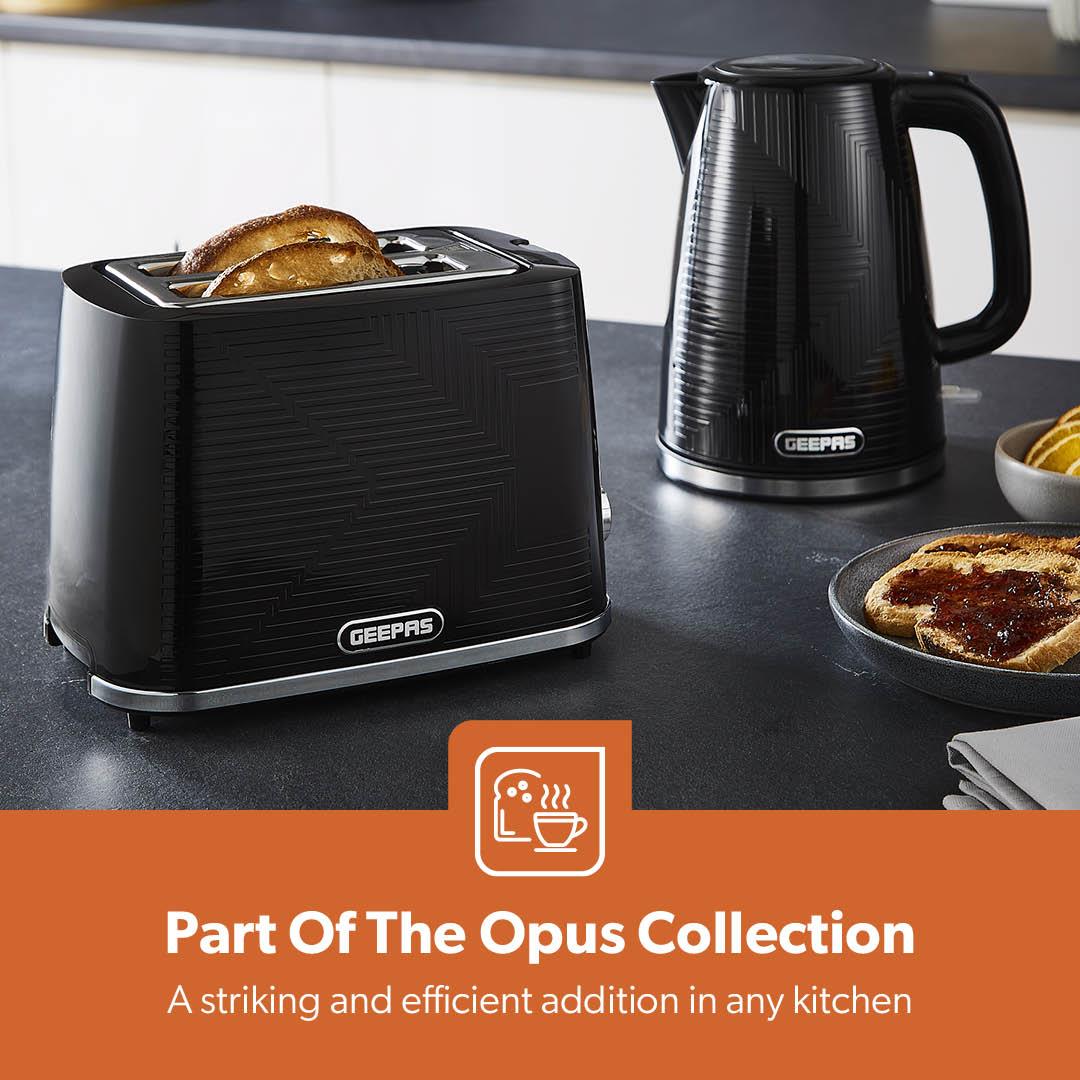 2-Slice Bread Toaster 7 Level Browning Control 900W Black