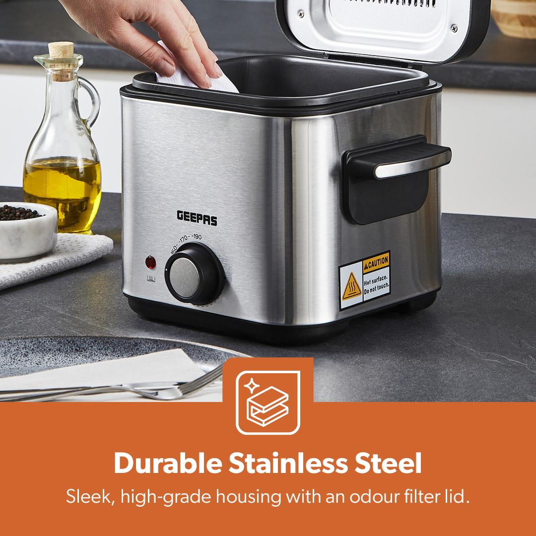 1.5L Stainless Steel Deep Fat Fryer With Viewing Window