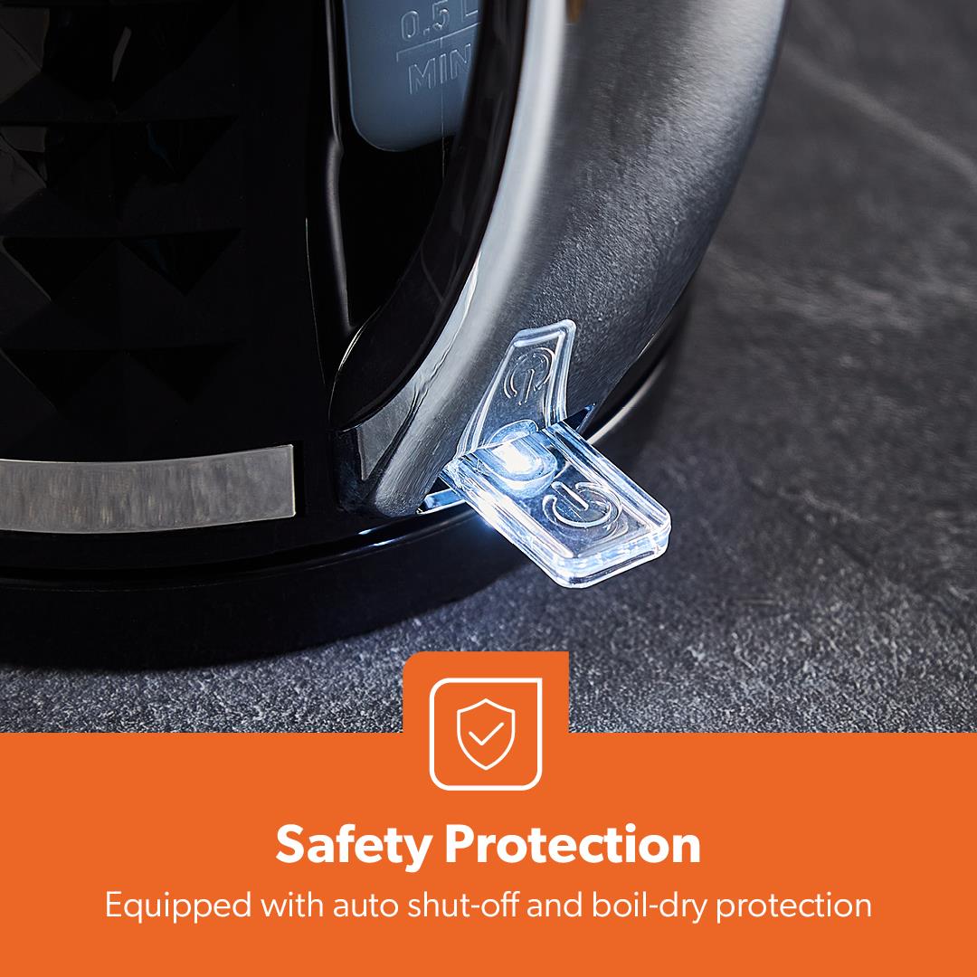 Black Argyle Matching Kitchen Set - Kettle, Toaster, Bread Bin & Canister Set