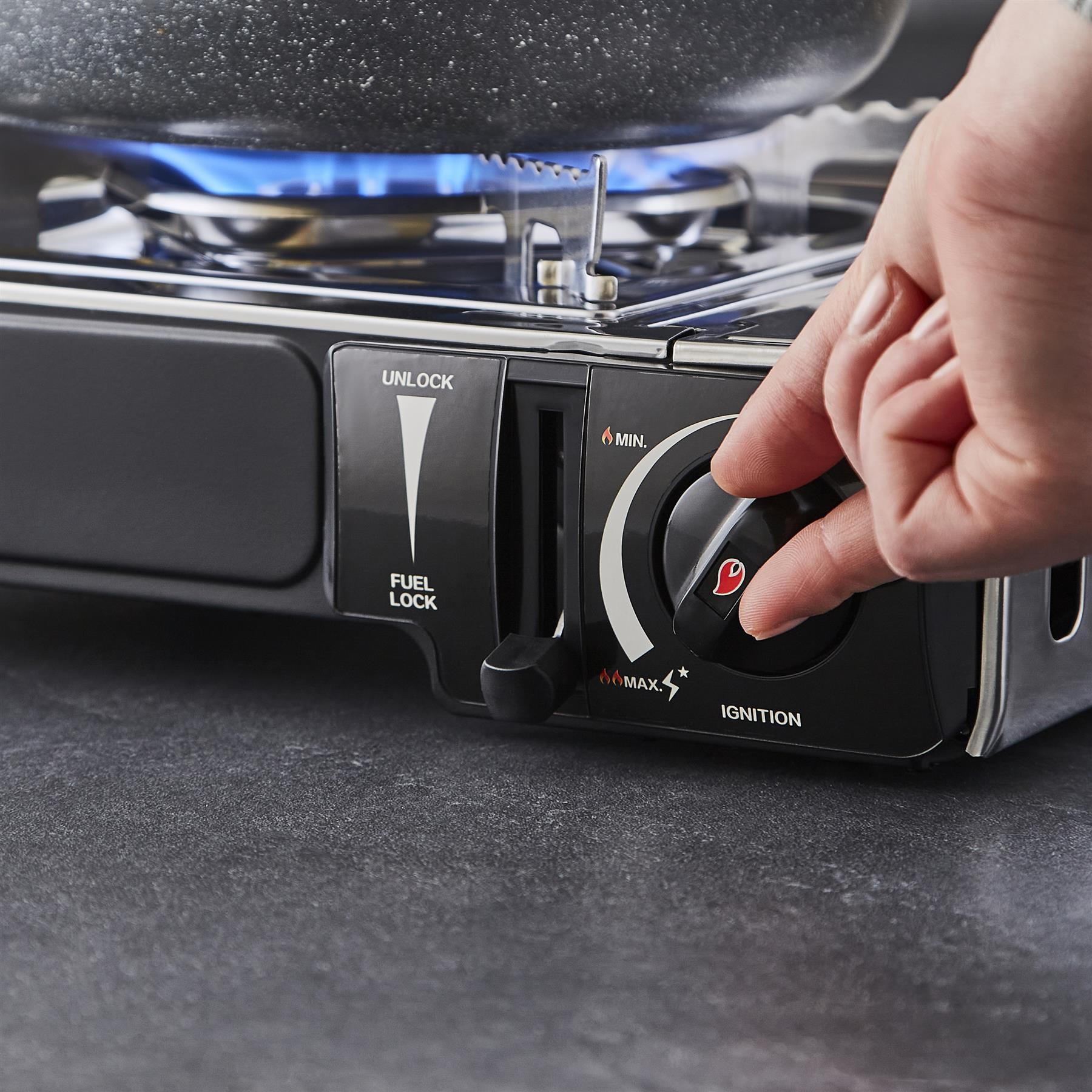 2-In-1 Single Camping Gas Stove With Carry Case