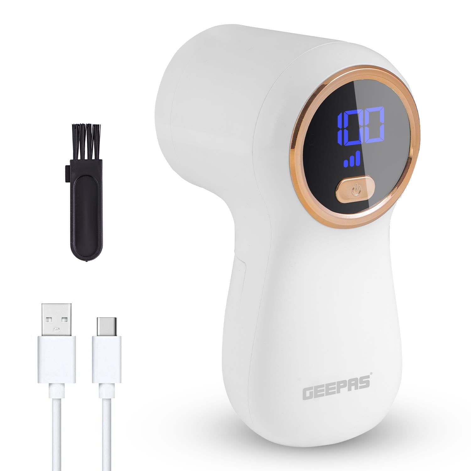 Digital White Battery Operated Fabric Shaver/Lint Remover