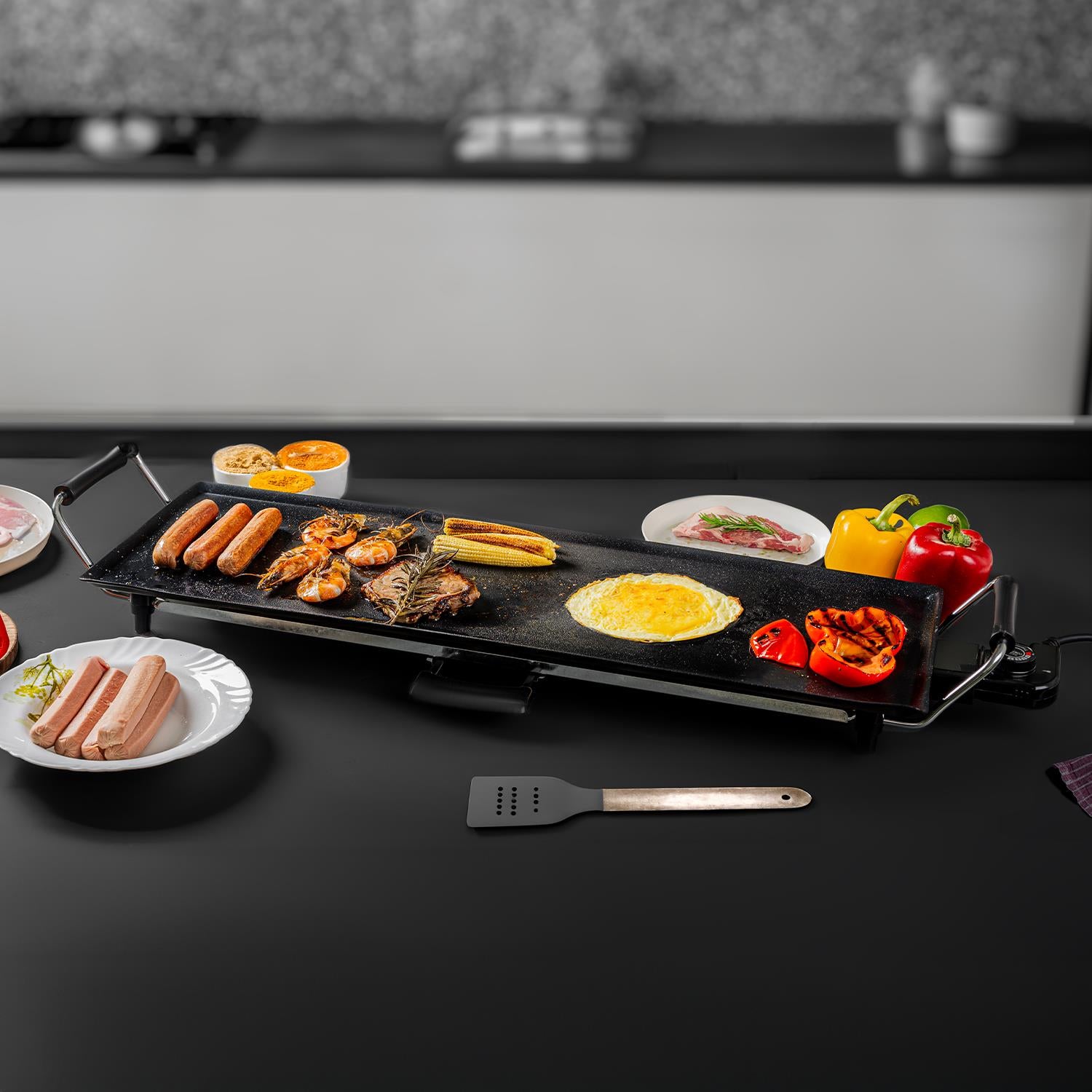 XL Electric Teppanyaki Table Top Grill Hot Plate Griddle
