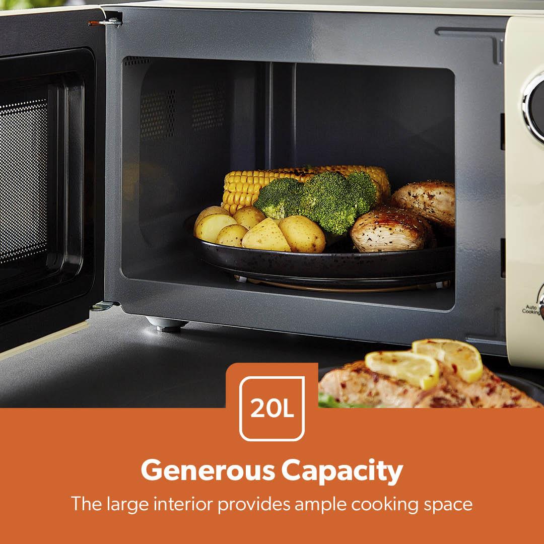 Cream 20L Lyth Digital Microwave Oven 700W