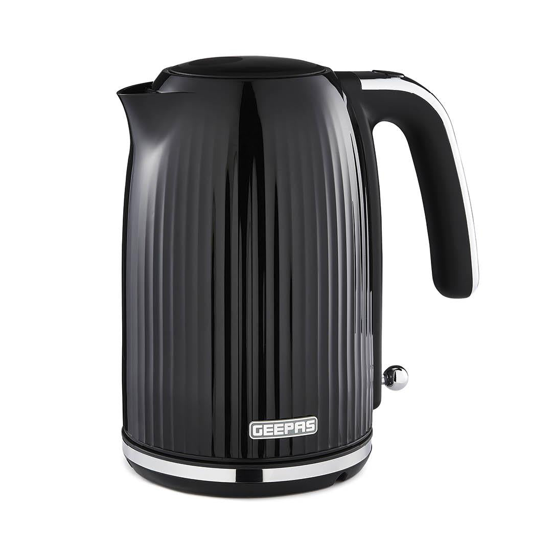1.7L Rapid Boil Fluted Black Jug Electric Kettle