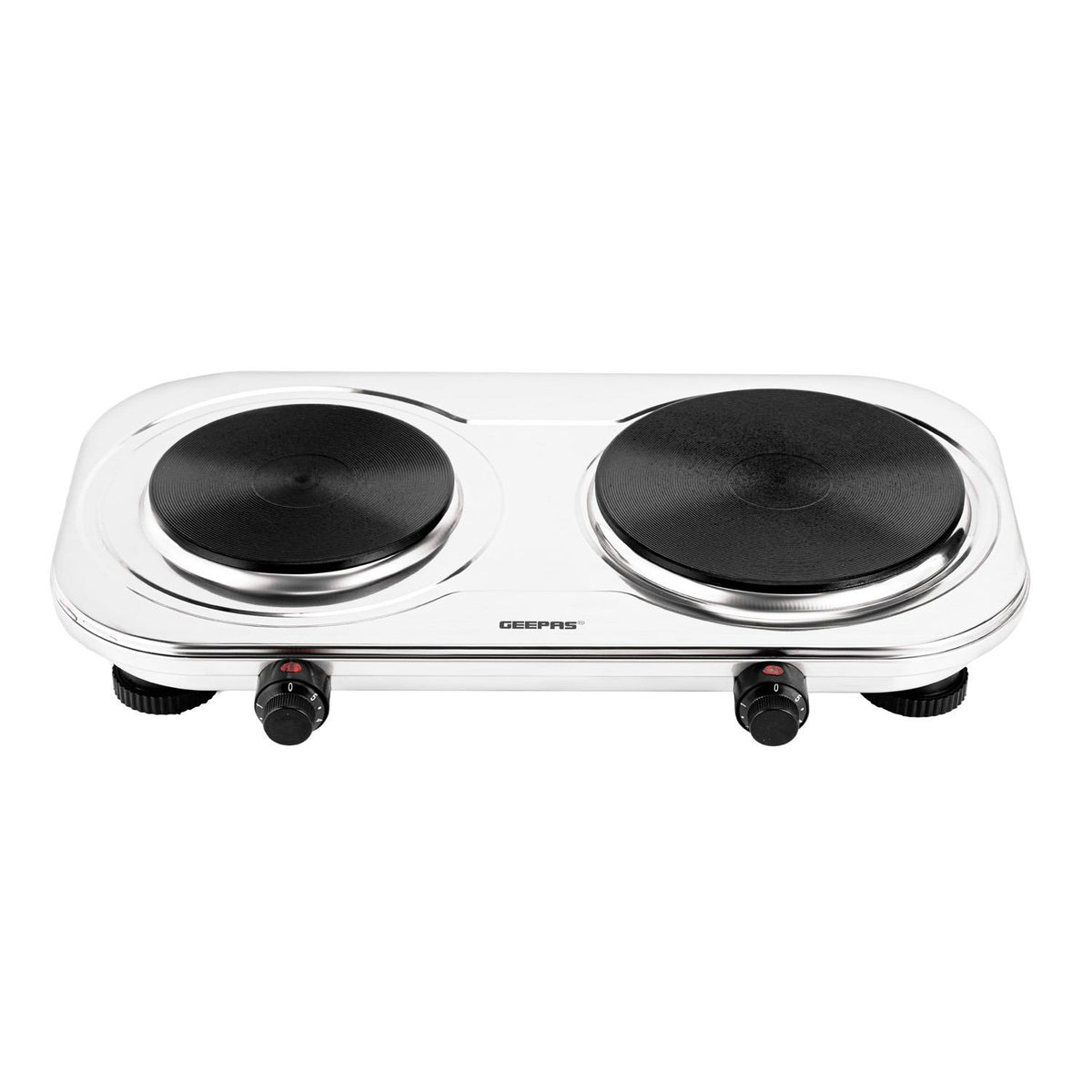 2500W Electric Double Hot Plate - Portable Stainless Steel Hob