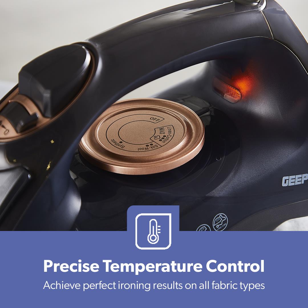 2400W Non-Stick Steam Clothes Iron With Dry & Wet Settings