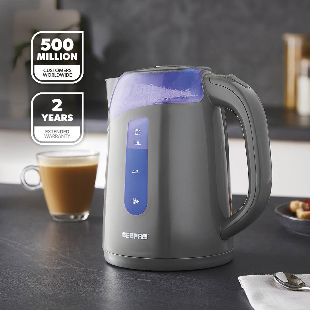 2200W Illuminating Electric Jug Kettle 1.7L In Grey