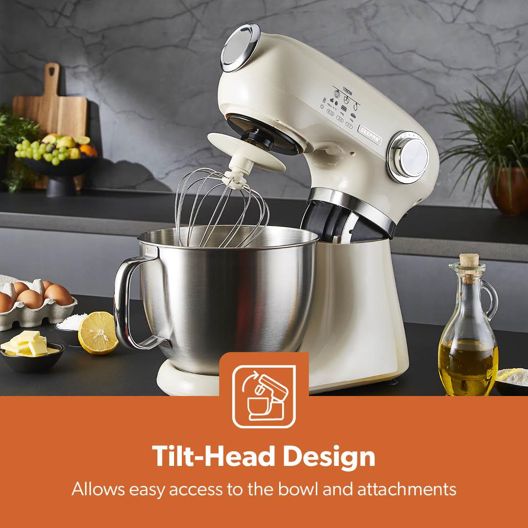Black & Beige 5L Electric Stand Mixer With Beater 12-Speed