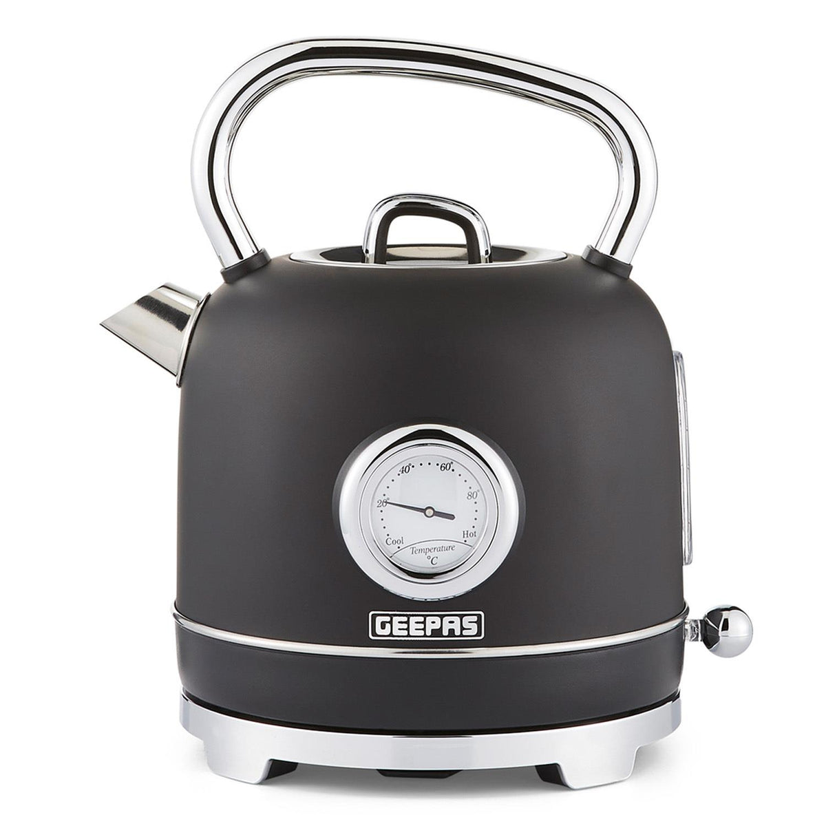 1.8L Black Retrovive Vintage Rapid Boil Electric Kettle