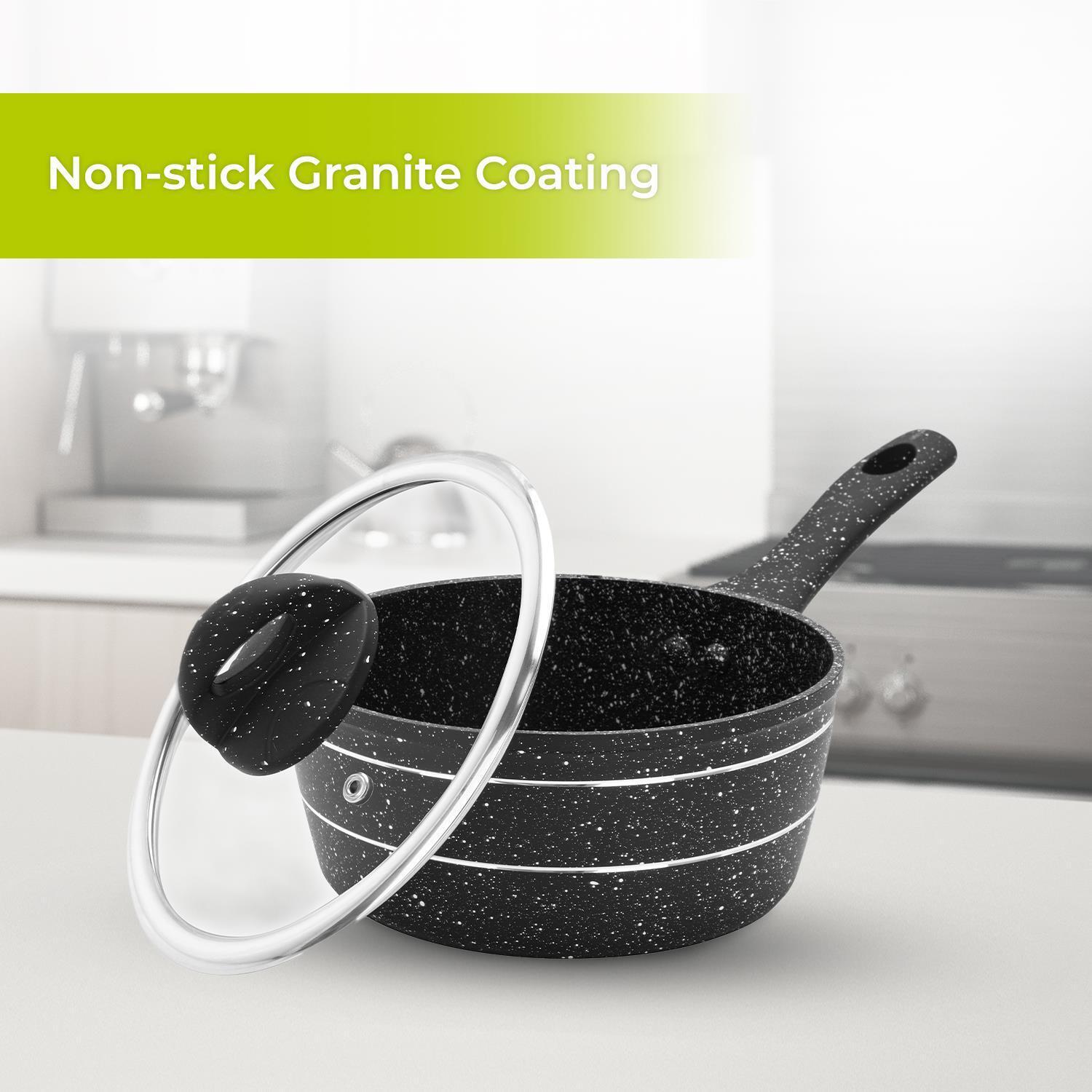 3-Piece Forged Aluminium Induction Granite Saucepan Set