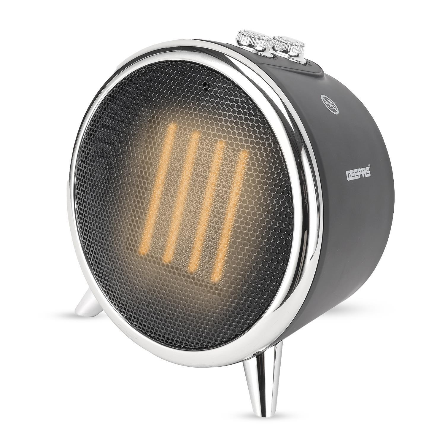 Thermostat-Controlled PTC Heater: 2 Heat Settings, 750-1500W
