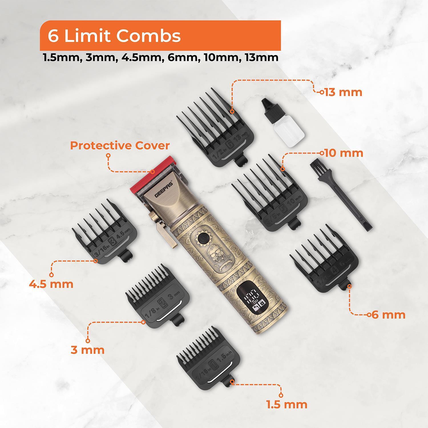 Engraved Rechargeable Vintage Beard Trimmer With LED Display